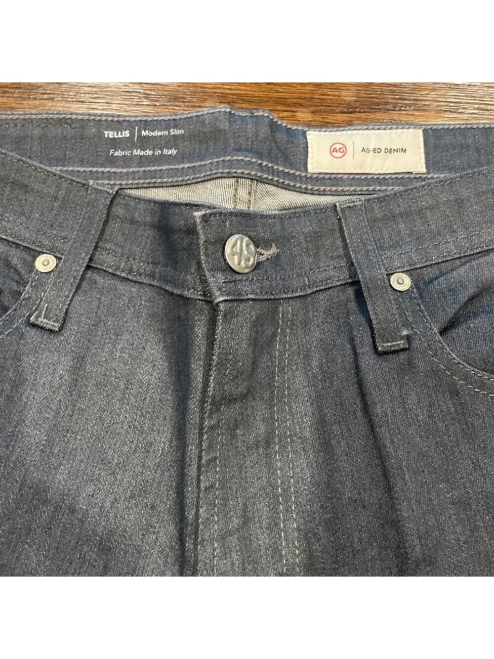 AG Tellis Modern Slim Jean 32x34 Gray 1 Yr Reel Wash Stretch AG-ED Denim Casual
